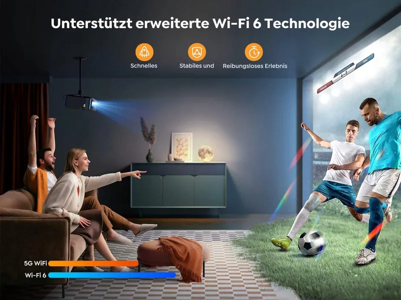 YABER K2s 4K Projector Android TV 11 Dolby JBL WiFi6 300 Inch — foto 2