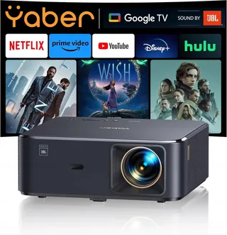 YABER K2s 4K Projector Android TV 11 Dolby JBL WiFi6 300 Inch