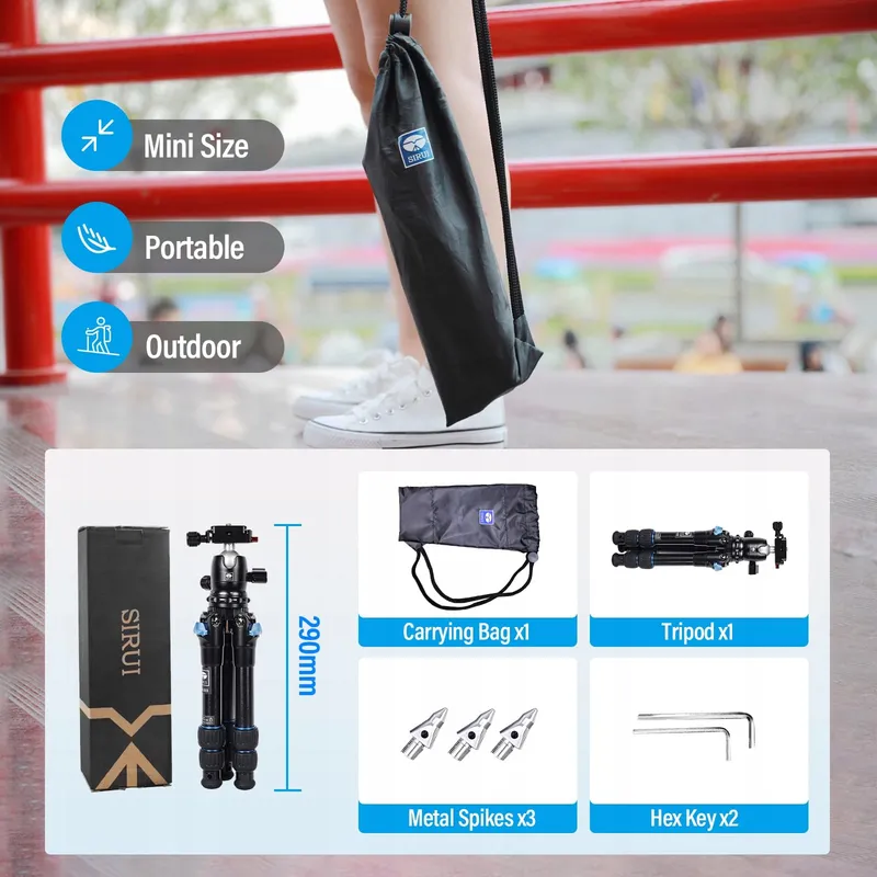 SIRUI AM203 Mini Statief Aluminium 360° Camera 15kg — foto 8