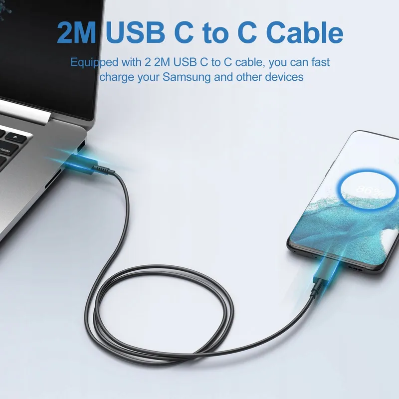 MORELOCO Snellader USB C 25W Met Kabel 2M Voor Galaxy En iPhone — foto 2