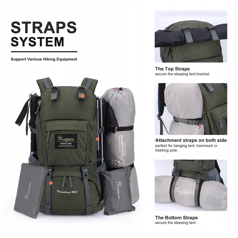 MOUNTAINTOP Trekkingrugzak 40L Heren Dames — foto 5