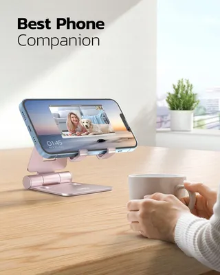 NULAXY Verstelbare Aluminium Telefoonstandaard Compatibel Met iPhone — miniatuur 5