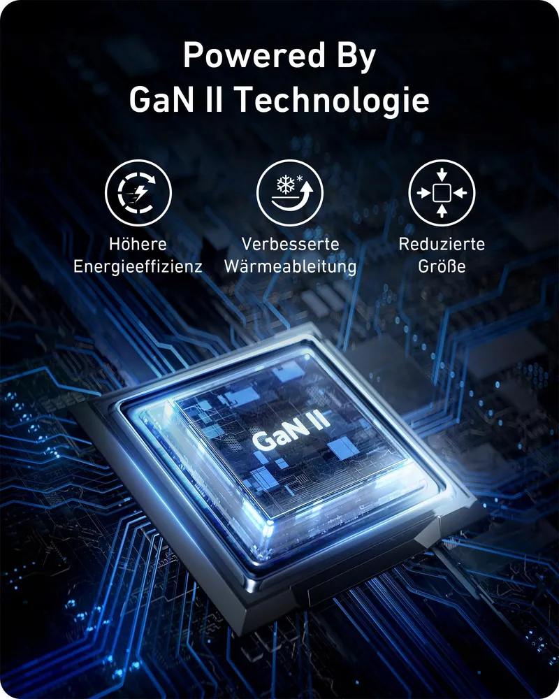 ANKER 736 Nano II 100W USB-C Oplader 3-Poorts MacBook iPhone — foto 4