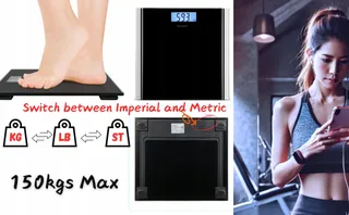 EXZACT Digitale Badkamerweegschaal 180kg LCD Wit — miniatuur 6