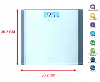 EXZACT Digitale Badkamerweegschaal 180kg LCD Wit — miniatuur 5