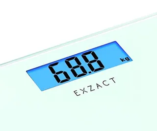 EXZACT Digitale Badkamerweegschaal 180kg LCD Wit — miniatuur 3
