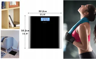 EXZACT Digitale Badkamerweegschaal 180kg LCD Wit — miniatuur 8