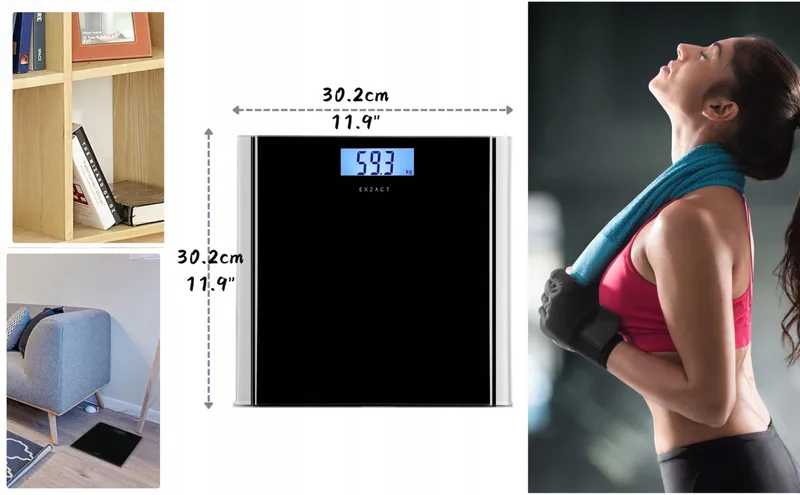 EXZACT Digitale Badkamerweegschaal 180kg LCD Wit β foto 8