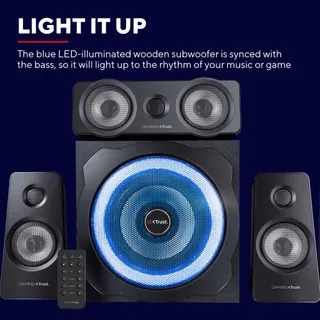 TRUST GAMING GXT 658 Tytan 5.1 Surround Speakers Subwoofer LED 180W — miniatuur 4