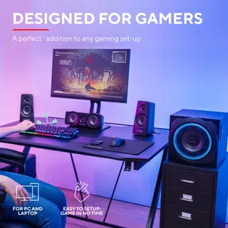 TRUST GAMING GXT 658 Tytan 5.1 Surround Speakers Subwoofer LED 180W — miniatuur 3