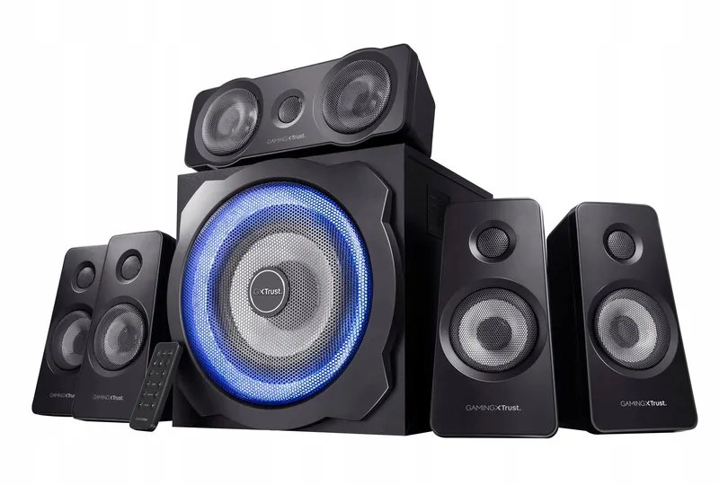 TRUST GAMING GXT 658 Tytan 5.1 Surround Speakers Subwoofer LED 180W — foto 1