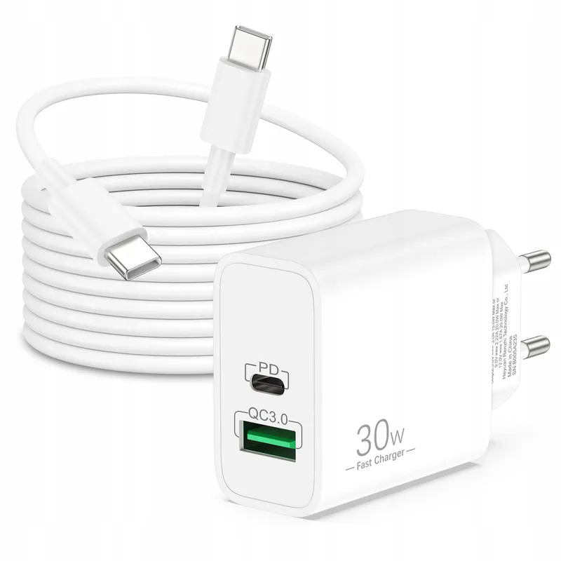 ARCCRA USB C Lader 30W Met Kabel 2m PD 2-Poorts Voor Pixel iPhone iPad — foto 1