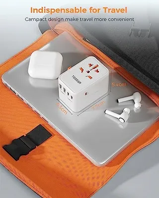 TESSAN GaN Reisadapter 65W Snelladen USB USB C Universeel — miniatuur 7
