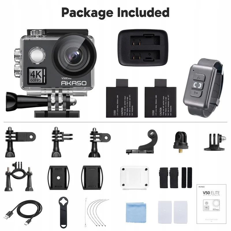 AKASO Actiecamera 4K 60FPS 40M Onderwater 20MP WiFi Touchscreen — foto 9