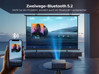TOPTRO Beamer 4K 1200 ANSI Netflix Dolby Audio Bluetooth WiFi — miniatuur 4