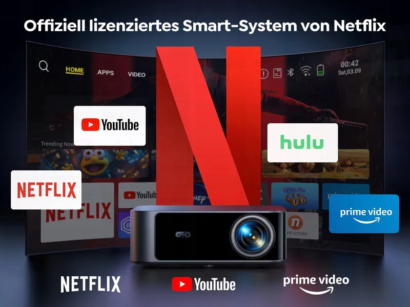 TOPTRO Beamer 4K 1200 ANSI Netflix Dolby Audio Bluetooth WiFi — foto 2