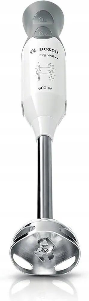 BOSCH ErgoMixx MSM66110 Staafmixer 600W 2 Snelheden Wit Grijs — miniatuur 2