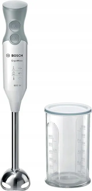 BOSCH ErgoMixx MSM66110 Staafmixer 600W 2 Snelheden Wit Grijs
