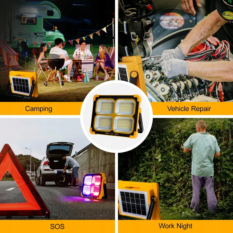 NULMVIC LED Solar Werklamp 100W 10000LM Draagbaar Oplaadbaar — foto 6