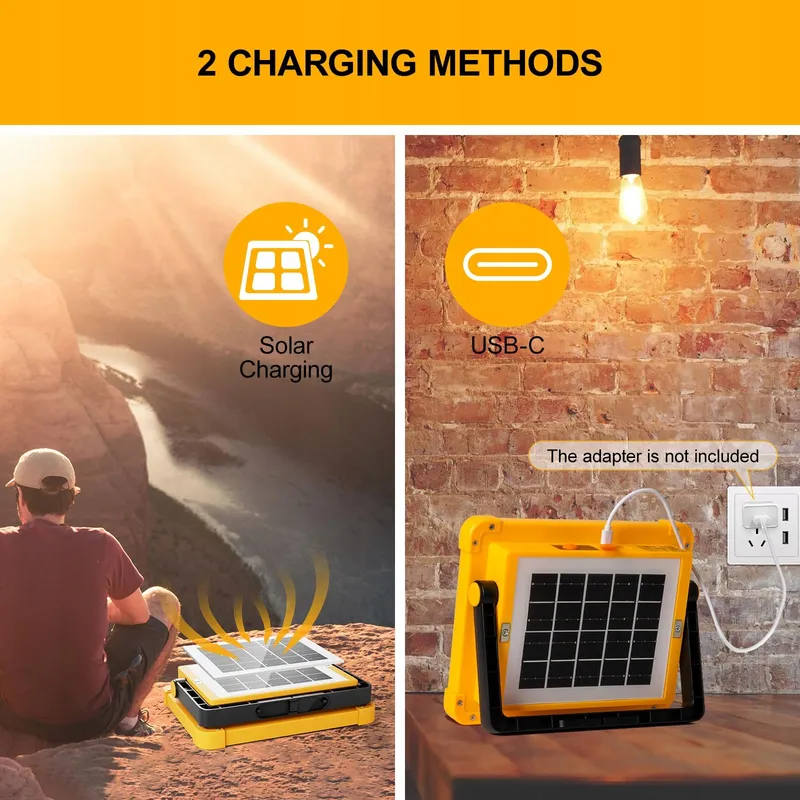 NULMVIC LED Solar Werklamp 100W 10000LM Draagbaar Oplaadbaar — foto 2