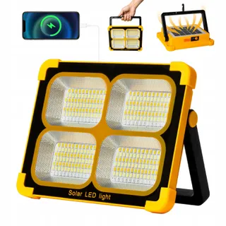 NULMVIC LED Solar Werklamp 100W 10000LM Draagbaar Oplaadbaar — miniatuur 1