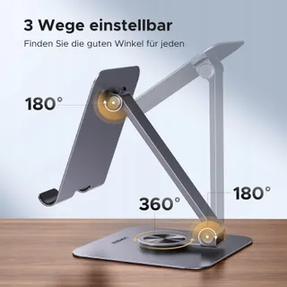 UGREEN Tabletstandaard 360 Draaibaar Verstelbaar Compatibel iPad iPhone — miniatuur 3
