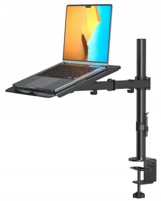 SUPTEK MD6421TP004 Monitorarm 2-in-1 Met Laptophouder Verstelbaar — miniatuur 1