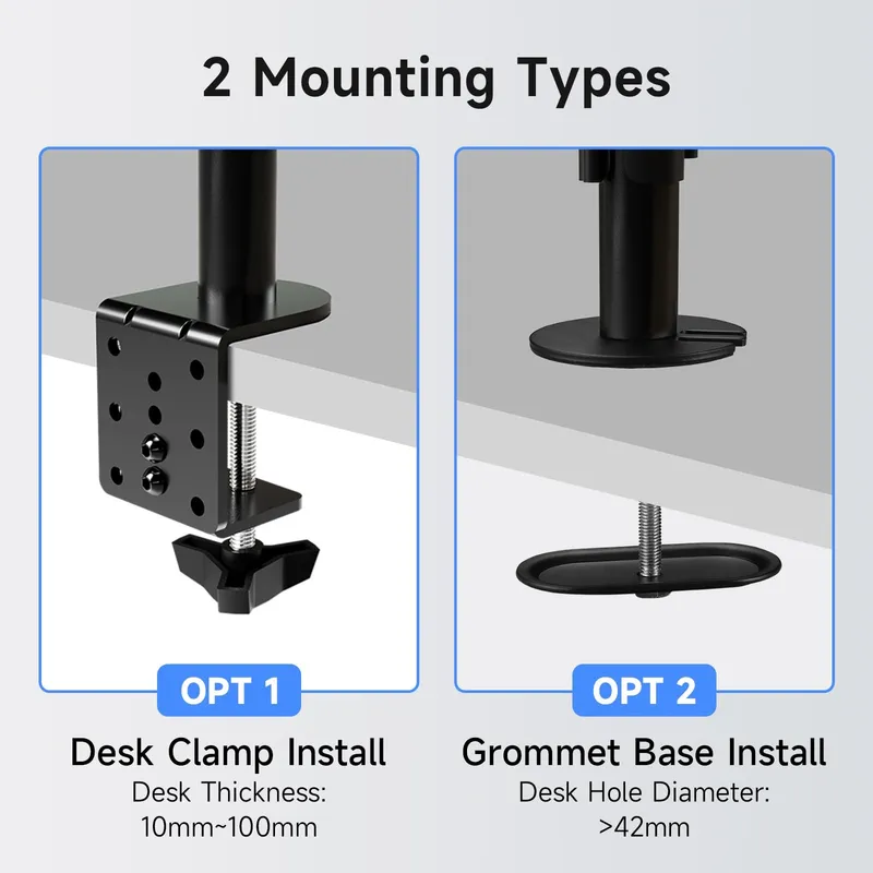 SUPTEK MD6421TP004 Monitorarm 2-in-1 Met Laptophouder Verstelbaar — foto 5
