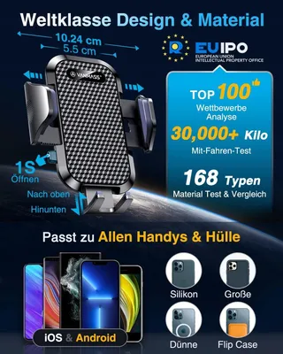 VANMASS Autohouder 360° iPhone 16 Pro Max S24 — miniatuur 8