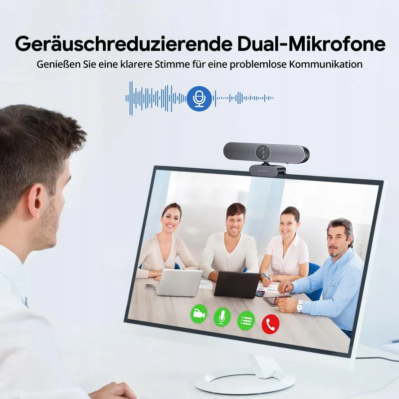 DEPSTECH DW50 Pro Webcam 4K Ultra HD Microfoon Zoom Autofocus PC Mac — foto 5