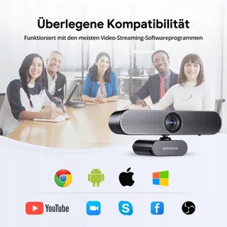 DEPSTECH DW50 Pro Webcam 4K Ultra HD Microfoon Zoom Autofocus PC Mac — miniatuur 8