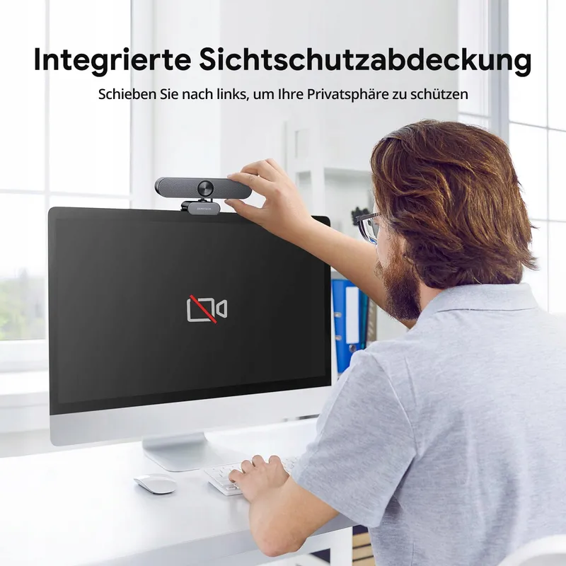 DEPSTECH DW50 Pro Webcam 4K Ultra HD Microfoon Zoom Autofocus PC Mac — foto 6