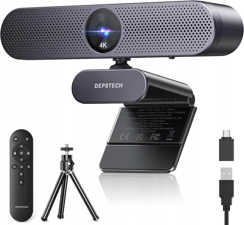 DEPSTECH DW50 Pro Webcam 4K Ultra HD Microfoon Zoom Autofocus PC Mac — foto 11
