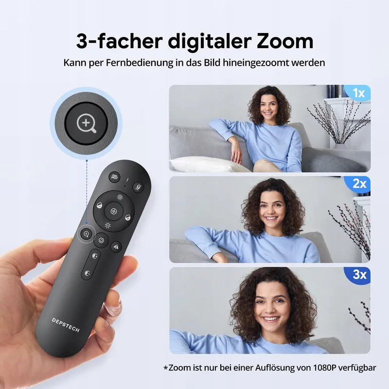 DEPSTECH DW50 Pro Webcam 4K Ultra HD Microfoon Zoom Autofocus PC Mac — foto 3
