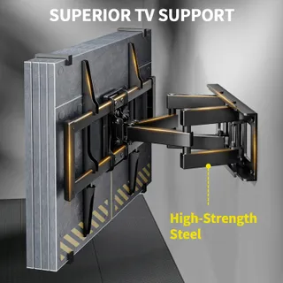 ALPHAMOUNT TV Wandbeugel 37-75" Kantelbaar 45kg VESA 200x100-600x400 — miniatuur 2
