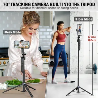 Auto Face Tracking Selfiestick 360 Voor iPhone Telefoon — miniatuur 2