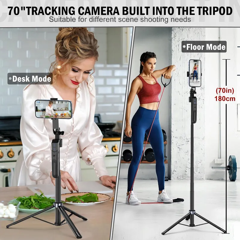 Auto Face Tracking Selfiestick 360 Voor iPhone Telefoon — foto 2