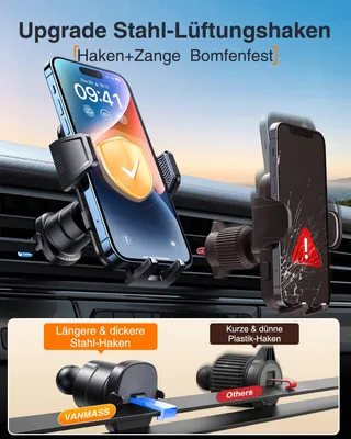 VANMASS Telefoonhouder Auto Ventilatie Universeel iPhone Android — miniatuur 5