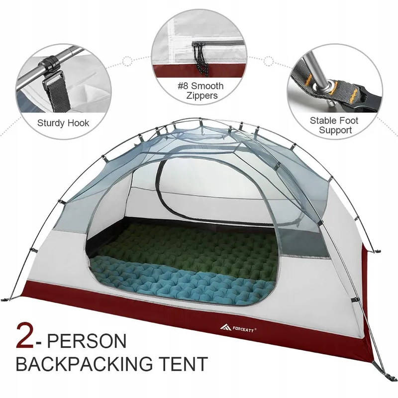 FORCEATT Tent 2-Persoons Waterdicht Licht Camping Trekking — foto 3