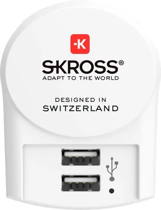 SKROSS USB Oplader Thuis en Reizen Europa 2 Poorten 5V 2.4A — miniatuur 2
