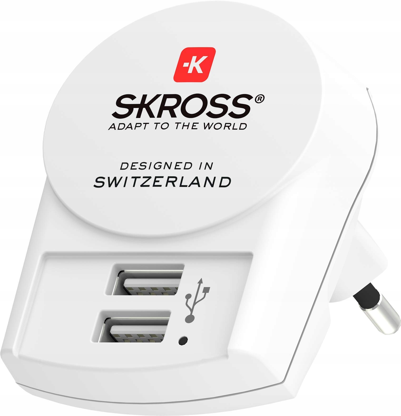 SKROSS USB Oplader Thuis en Reizen Europa 2 Poorten 5V 2.4A