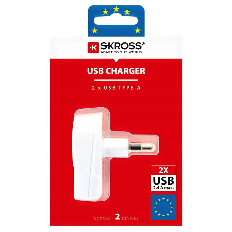 SKROSS USB Oplader Thuis en Reizen Europa 2 Poorten 5V 2.4A — foto 8