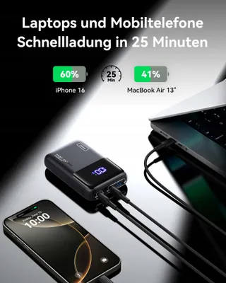 INIU Powerbank 20000mAh 65W USB C Laptop Telefoon — miniatuur 3