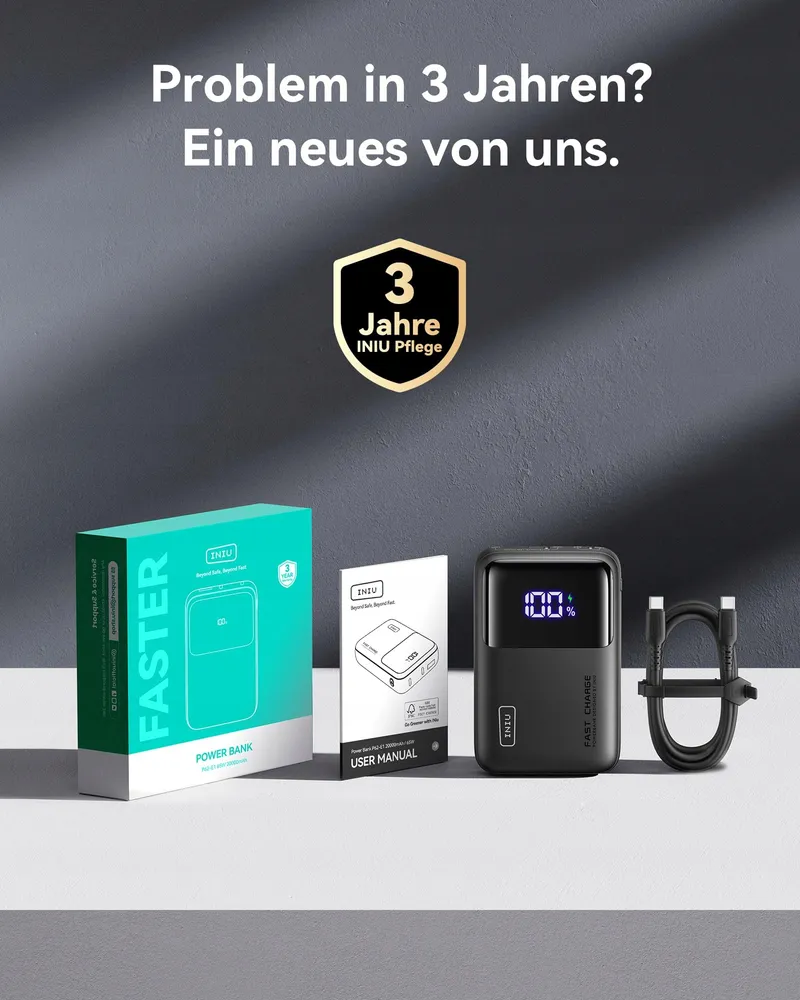 INIU Powerbank 20000mAh 65W USB C Laptop Telefoon — foto 7