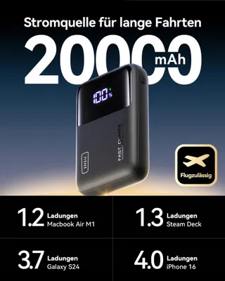 INIU Powerbank 20000mAh 65W USB C Laptop Telefoon — miniatuur 5