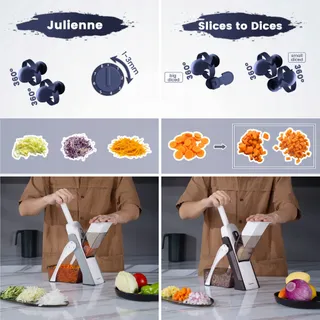 SUPMAKIN Mandoline Groentesnijder Verstelbaar Frietsnijder — miniatuur 4