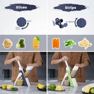 SUPMAKIN Mandoline Groentesnijder Verstelbaar Frietsnijder — miniatuur 3