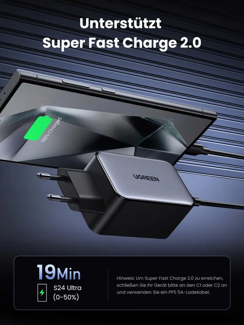 UGREEN Nexode 65W USB-C Oplader 4-Poorts GaN PD — foto 4