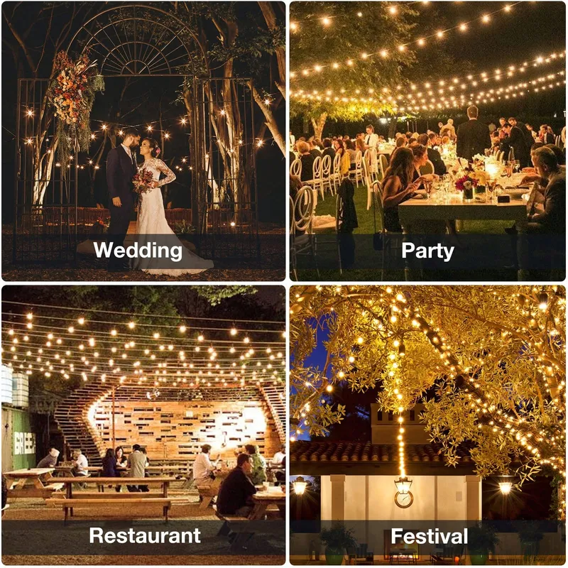 GPATIO LED Lichtketting Buiten 18M Warm Wit Waterdicht — foto 5