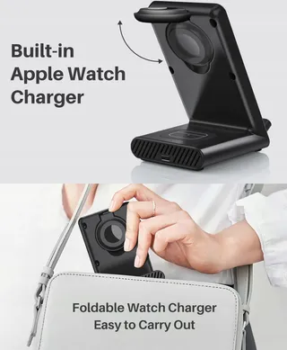 YLLZI Draadloze Oplader 3-in-1 iPhone Apple Watch AirPods Pro — miniatuur 4